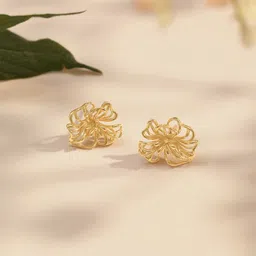 Mia by Tanishq Floral Doodle Stud Earrings-28