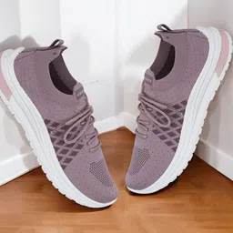 Free Kicks Women Pink Mesh Casual Shoes-picture-3