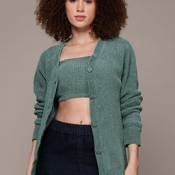 The Roadster Life Co. Ribbed Front Open Cardigan-3