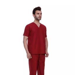 âproexamine surgicals ‎Proexamine Surgicals V-Neck 3 Pocket Ruby Red Scrub Suit Set 38-M image 2