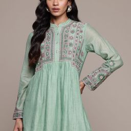 Ritu Kumar Floral Embroidered Thread Work Kurti-97