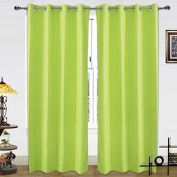 Dekor World Green Set of 2 Window Curtain-51