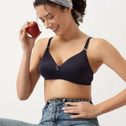 DressBerry Navy Blue Full Coverage Lightly Padded Everyday Bra With All Day Comfort-picture-46