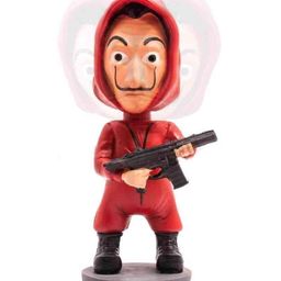 Awestuffs Bella Ciao Money Heist Dali Mask Car Decoration Bobblehead Action Figure - Height 15 cm-image-84