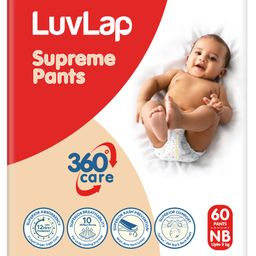 Luv Lap Diaper Supreme Pants with Aloe Vera Lotion New Born - 60 Pieces-18