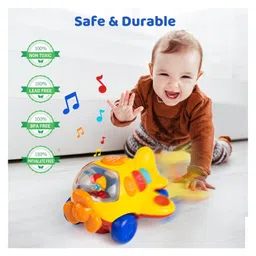 Azhari Battery Operated Toy Aeroplane For Kids Wth Lights And Musics Pack Of 1 - Color May Vary-picture-49