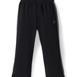 Doreme Single Jersey Knit Full Length Track Pant with Tape Detailing - Black-picture-46