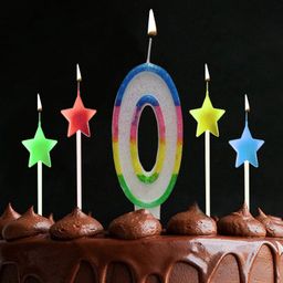 Funcart Birthday Multicolor Star Cake Topper Candle - Pack of 5-image-4