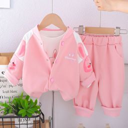 INCLUD Girls Self Design Jacket With T-Shirt & Joggers-picture-20