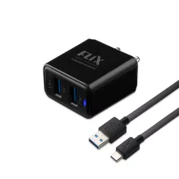 FLIX Rise 2.1 10 W Wall Charger ‎XWC-62D (Black)-41