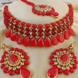 Anouk Women Red Jewellery Set-83