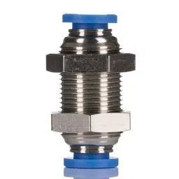 RS PRO Bulkhead Tube-to-Tube Adaptor Push In 6 mm to Push In 6 mm, 9160823-picture-1