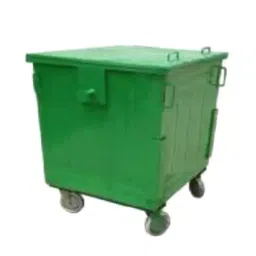 MOFNA 660 L Green Mild Steel Dustbin With Wheel-0