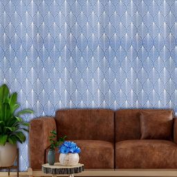 INDIAN ROYALS Blue & WhitePrinted Waterproof Self Adhesive Wallpaper-image-5