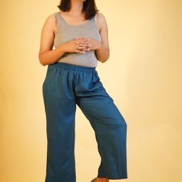 LetsDressUp Women Chambray Straight Palazzos-image-37