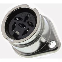 RS PRO 6 Pole DIN Socket 1A 100 V AC Bayonet Female Chassis Mount, 490905-4