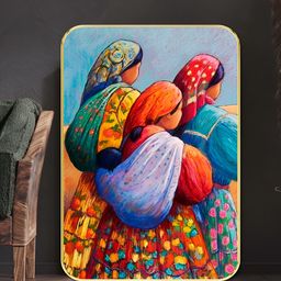 SAF Blue & Red 1 Piece Wood Other Wall Paintings-22