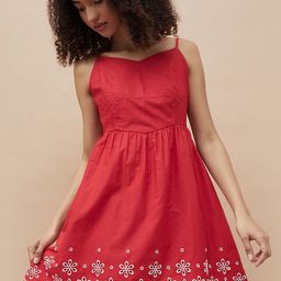 Ginger by Lifestyle Women Schiffli Pure Cotton Fit & Flare Mini Dress-picture-36