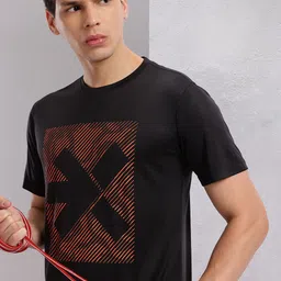 HRX by Hrithik Roshan Brand Logo Print Training T-shirt-picture-37