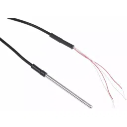 RS PRO PT100 RTD Sensor 3 mm Dia 50 mm Long 4 Wire Probe Class B +250°C Max, 1235584-1