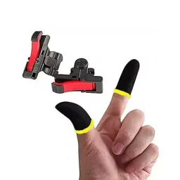 Generic Pubg Trigger Mobile Sensitive Aim Gaming Accessory Kit Mac OS Platform Red & Black, D90.-15