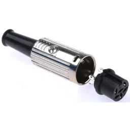 RS PRO 6 Pole DIN Socket 1A 100 V AC Push Lock Female Cable Mount, 491207-3
