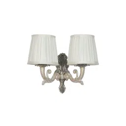 Fos Lighting Golden White 2-Light Wall Sconce - Allu-WhiteAntq-TaperPleat6-WL2-image-75