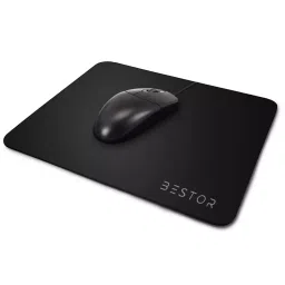 Bestor Black Gaming Mouse Pad PU Leather Rectangular Shape Anti-Slip Base, BE-06-29