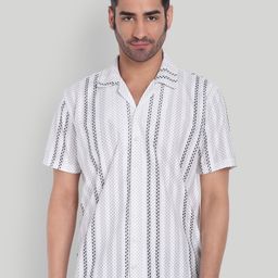 Stysure Men Comfort Semi Sheer Casual Shirt-image-19