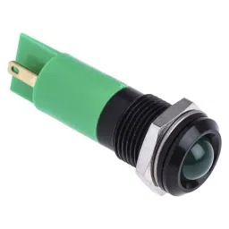 RS PRO Green Panel Mount Indicator 24V DC, Mounting Hole Size 14 mm, IP Rating IP67, Model No 203852-1