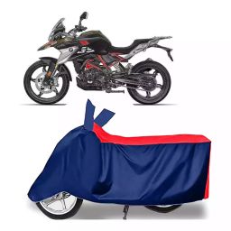 Auto Pearl Polyester Two Wheeler Cover for BMW G 310 GS (Red Blue)-image-36