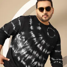 Sztori Plus Size Tie-dye Pure Cotton Sweatshirt-picture-27