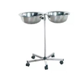IB BASICS Stainless Steel Hand Wash Double Basin Stand WH-050-35