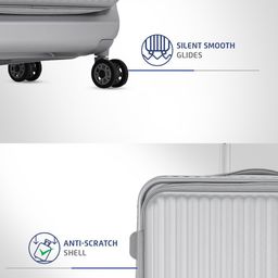 Safari Select Recoil Set Of 2 Silver Top Open Polycarbonate with TSA Lock Trolley Bag image 2