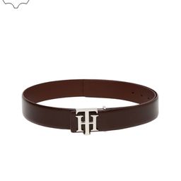 Tommy Hilfiger Men Brown Textured Genuine Leather Belt-image-53