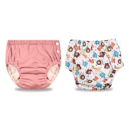 Chinmay Kids Reusable Swimwear Diapers Pack of 2 - Light Pink & White-17