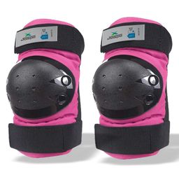 Jaspo Plastron Elbow Guard Professional Protective Set Multi Purpose Safety Kit for Skateboarding Roller Skating Inline Skating Cycling and Other Sports Medium - Pink-24