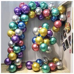 Untumble Metallic Mirror Finish Latex Chrome Balloons Multicolor - Pack of 50-12