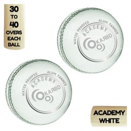 KARBD Cricket Leather Ball 4 Piece 30 to 40 Overs  Pack of 2- Academy White-image-17