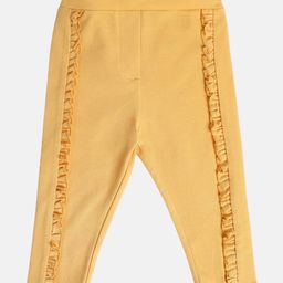 MINI KLUB Solid Frill Detailed Jeggings - Yellow-image-54