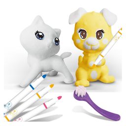 Wembley Toys DIY Washable Pet Animal Coloring Toy with 3D Pet Figures 3 Markers & 1 Scrub Brush Activity Set - Multicolor-image-68