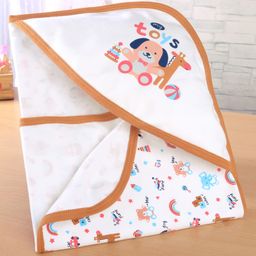 Simply Interlock Knit Hooded Towel With Toys Print L 80 x B 80 cm - Orange-image-59