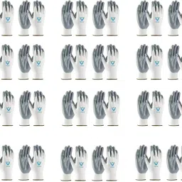 24 Pair Cut Resistance , Breathable & comfortable for long use NylonSafety Gloves-image-35