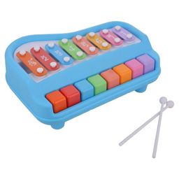 Oskart 2 in 1 Piano Xylophone Musical Instrument with 8 Key Scales (Assorted colour) image 2