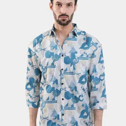 BOTABOCHI Men Classic Floral Opaque Printed Casual Shirt-image-62