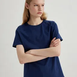 Mast & Harbour Round Neck Bio Finish Pure Cotton T-shirt-image-13