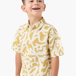 Juniors by Babyshop Boys Abstract Printed Drop-Shoulder Sleeves Cotton Shirt-picture-7