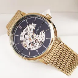 French Connection Men Skeleton Dial & Stainless Steel Bracelet Style Straps Analogue Watch FCA11GM-image-24