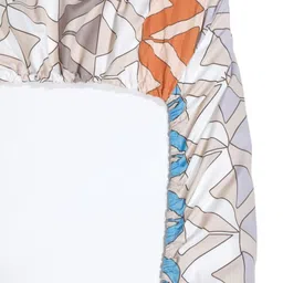 Myntra Elegant Homes Peach & White Geometric Printed 300 TC King Bedsheet Set 2.5m X 2.5m-5
