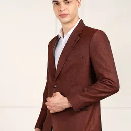Invictus Notched Lapel Collar Neck Slim-Fit Single Breasted Blazer image 2
